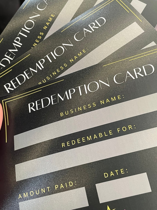 Vendor Redemption Cards