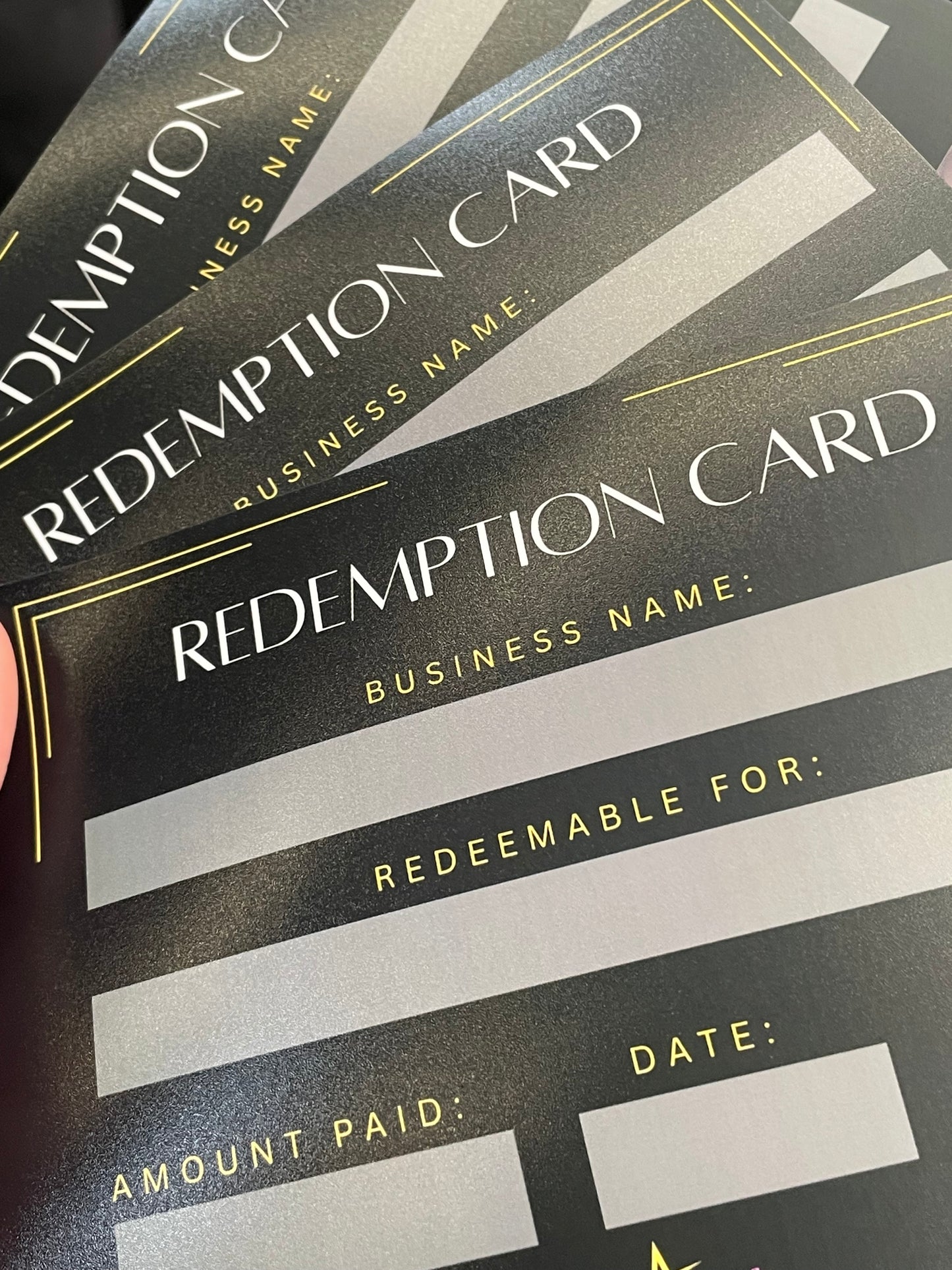 Vendor Redemption Cards